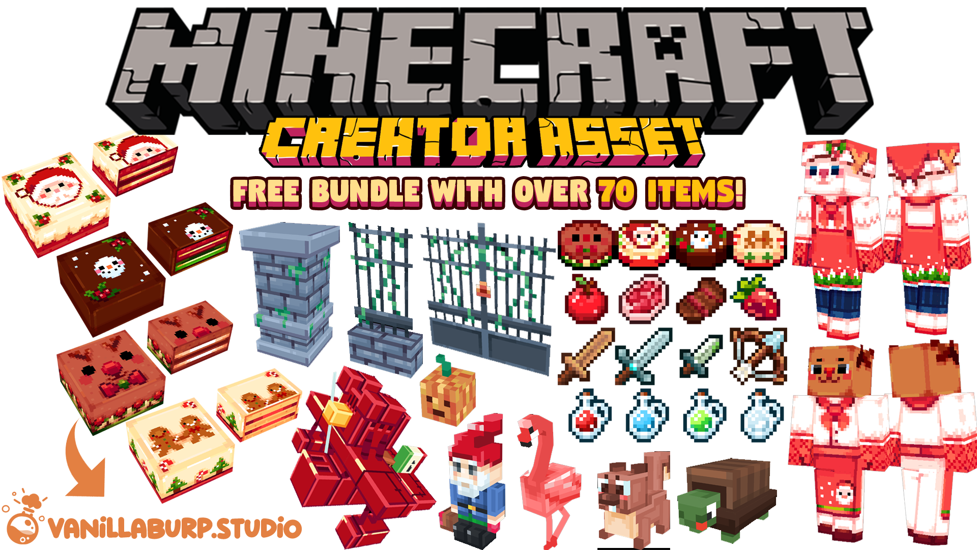 Minecraft Creator Asset Bundle - Free bundle with over 40 items!